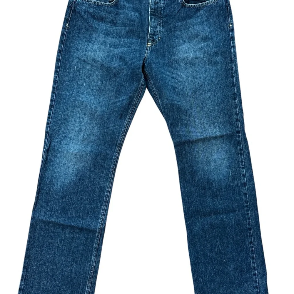 Polo‎ Ralph Lauren Jeans Dark Denim Men’s Logo Distressed * See Description*